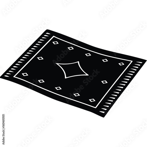 Interior designer element isolated rug on white background