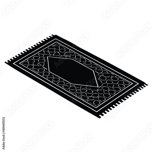 Interior designer element isolated rug on white background