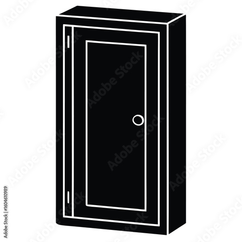 Interior designer element isolated sample cabinet door on white background