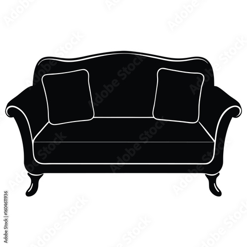 Interior designer element isolated sofa cushion on white background