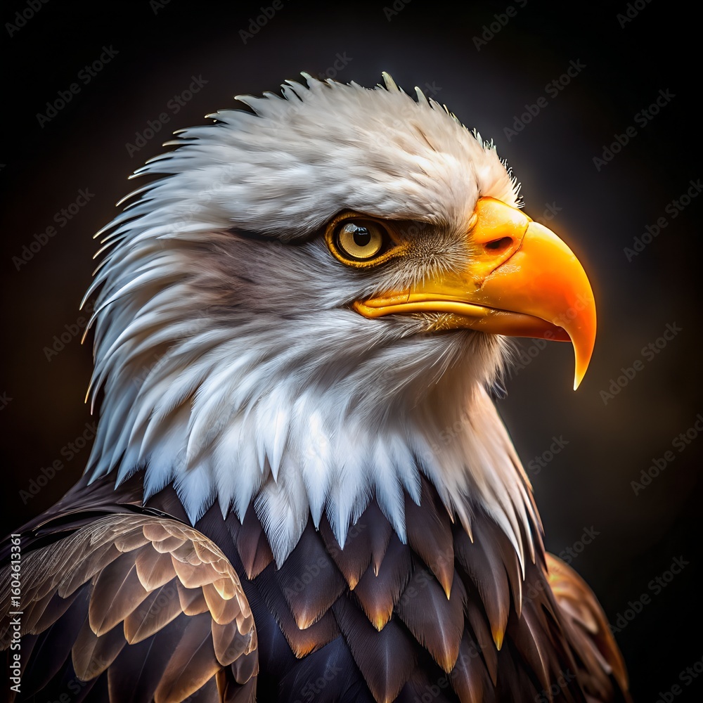 Obraz premium american bald eagle in flight