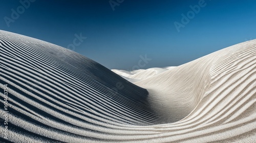 Sand dunes patterns under daylight