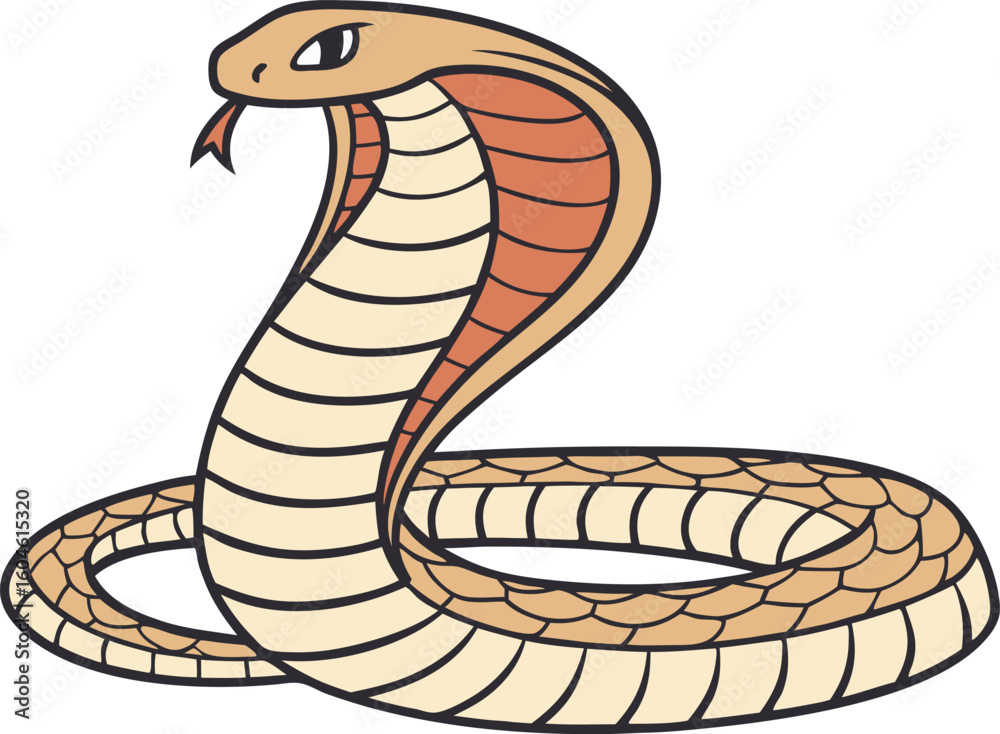 Fototapeta premium coiled snake isolated silhouette on transparent background