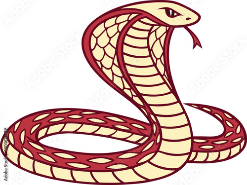 wild snake coiled side view illustration transparent