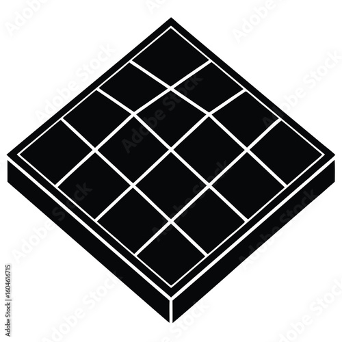 Interior designer element isolated tile sample on white background