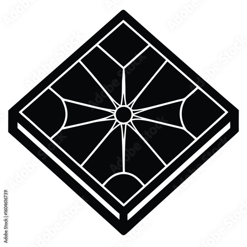 Interior designer element isolated tile sample on white background