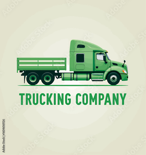 Green Trucking Company Logo