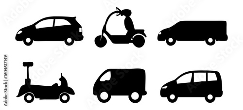 Wallpaper Mural Silhouette car vehicle van transport automobile mobility scooter auto design graphics illustration transparent background Torontodigital.ca