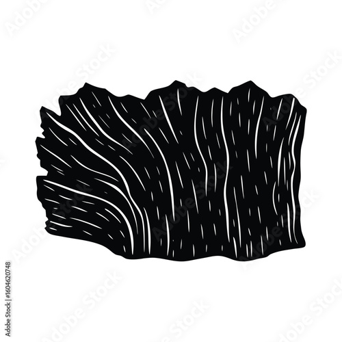 Interior designer element isolated wood texture sample on white background