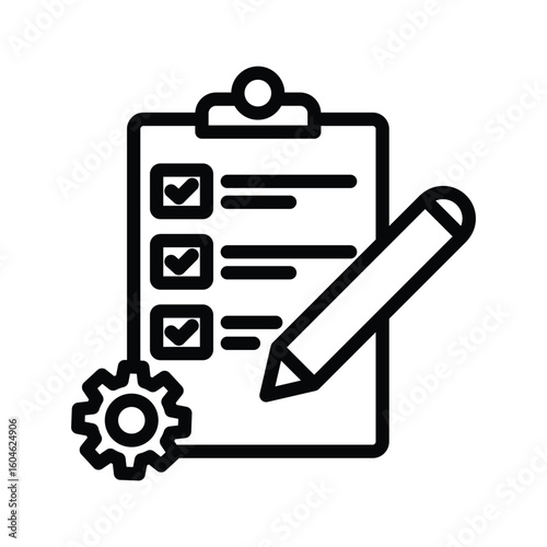 Order Processing line icon , vector, pixel perfect, illustrator file 
