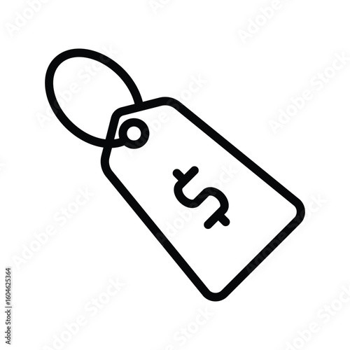 Price Tag line icon , vector, pixel perfect, illustrator file 
