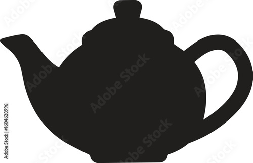 Vector illustration of tea kettle silhouettes