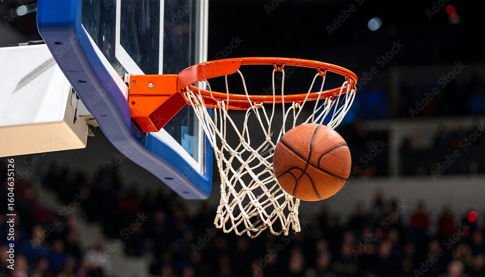 Fototapeta premium Basketball shot in net