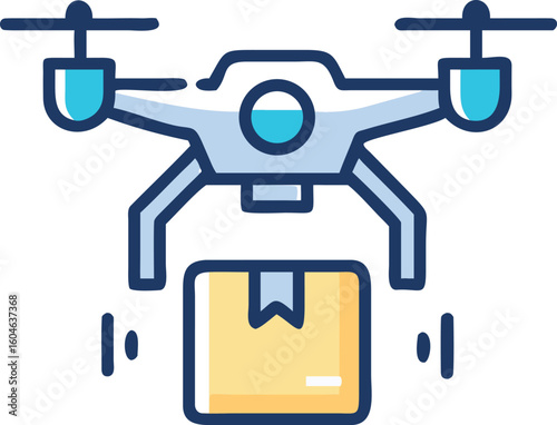 Drone carrying package delivery technology