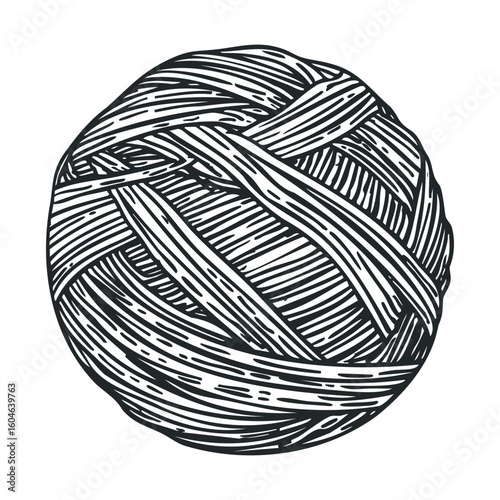 Textured yarn ball for crafting and knitting enthusiasts