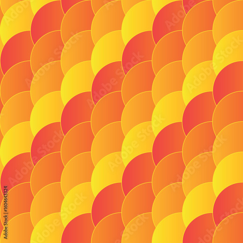 Seamless geometric pattern in vivid warm colors