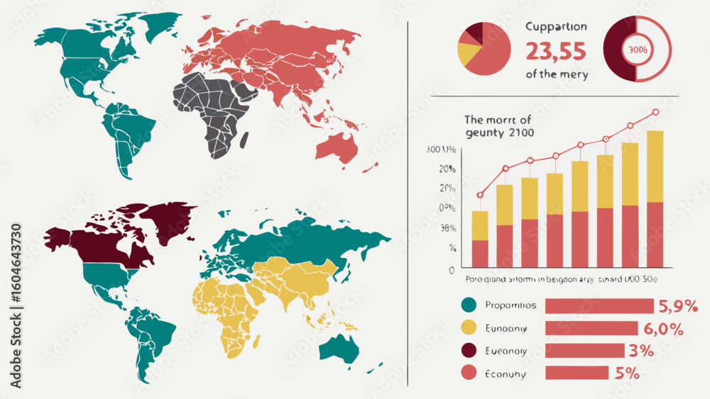 Obraz premium world map infographic