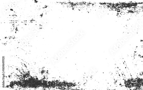 Vector texture dust and scratched. Grunge Subtle grain texture overlay. Scratched Frame. Grunge Urban Halftone effect classic design. transparent background.