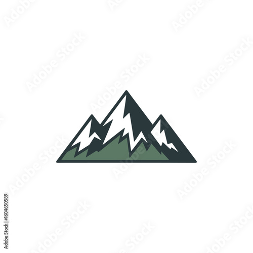 Modern and minimalist vector and abstract logo Unique mountain adventure logo