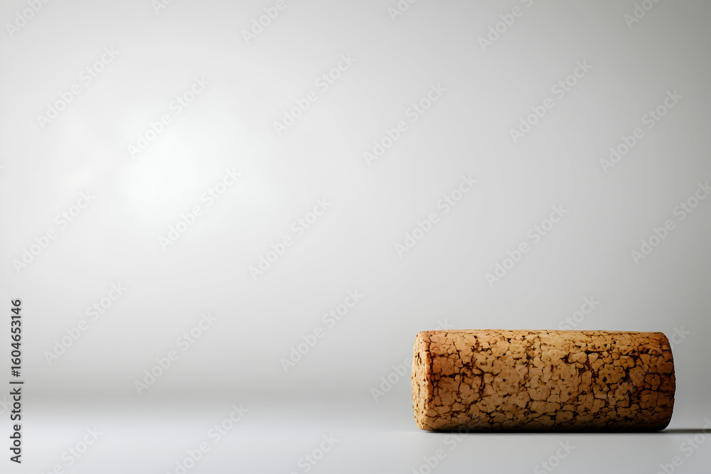 Fototapeta premium A wine cork on a white background