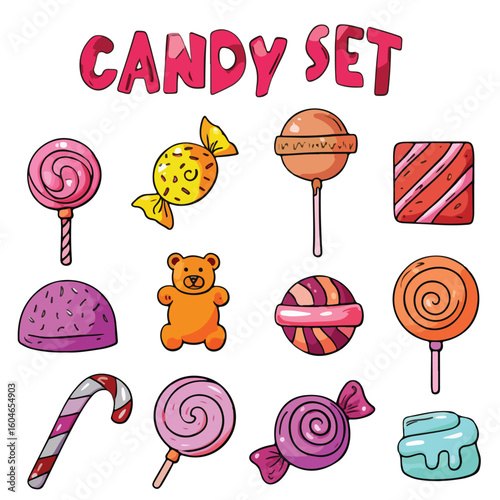 Delightful collection of colorful candies and sweet treats perfect for celebrations