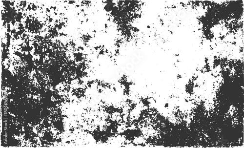 Vector noise. Small particles of debris and dust. grunge overlay distress floor, black and white seamless transparent background, 