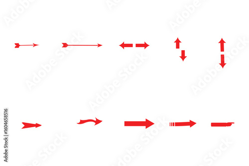 set of red arrows