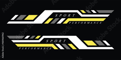 Decal stripes. Speed lines, Sports stripes, racing tuning strips and car sticker vector set. Vector illustration