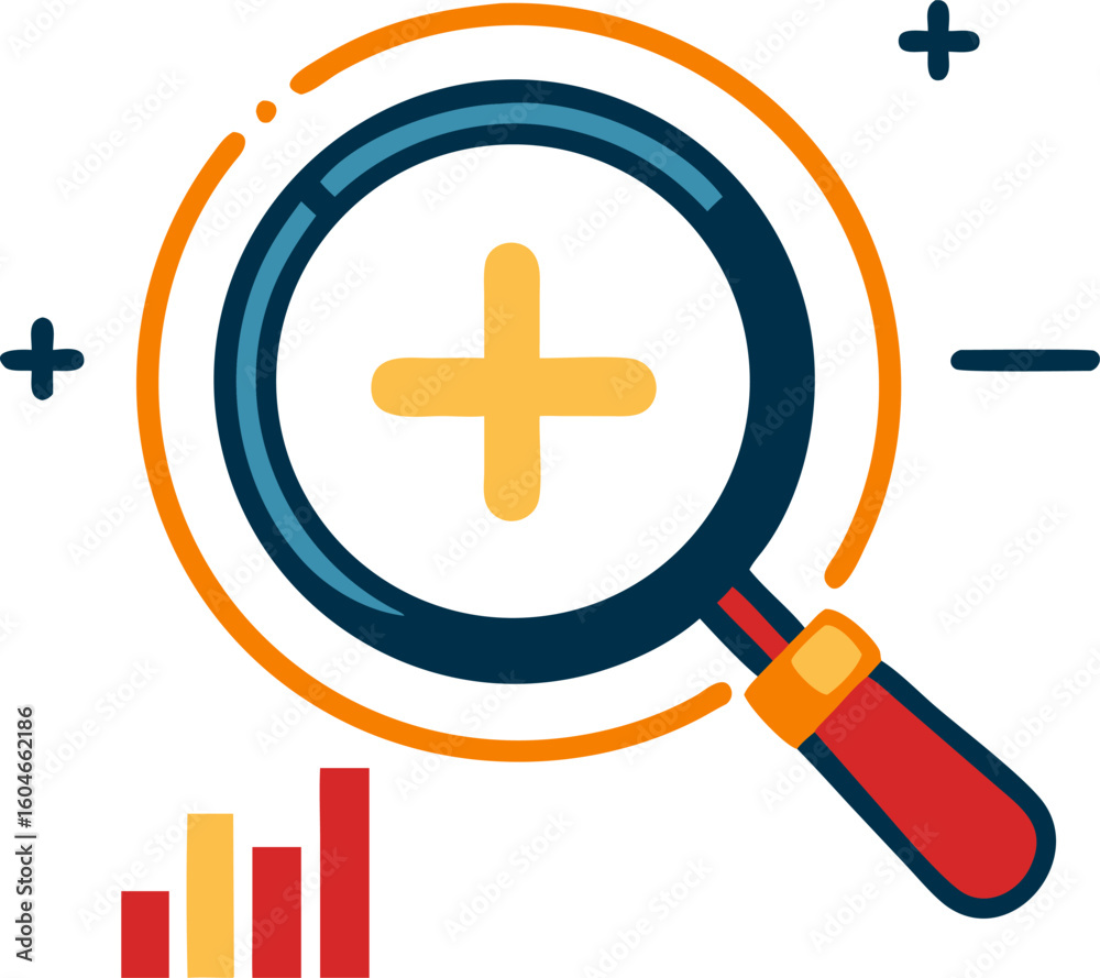 Fototapeta premium vector illustration of a magnifying glass