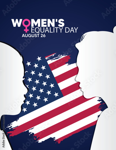Women's Equality Day August 26 vector poster