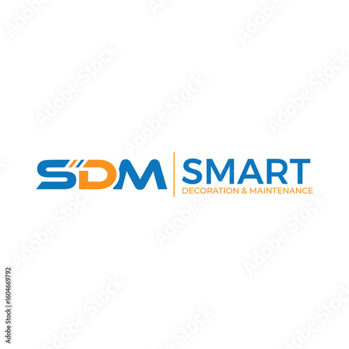 The **SDM letter logo** features a sleek, modern design with bold and clean typography, creating a strong, professional, and easily recognizable brand identity for any business.
