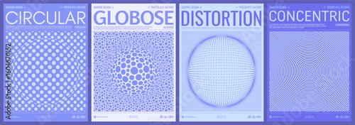 Background with convex hemisphere. Volumetric composition with optical illusion. Chaotic circles in empty space. Concentric circles pattern. Vector for brochure, poster, presentation, flyer or banner.