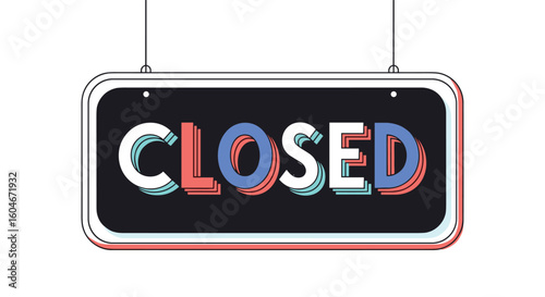 Business hours signage showing temporary store closure and reopening information for customers