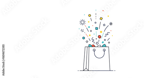 Celebrate victories big and small with this festive gift bag explosion of joyful confetti and sparklers