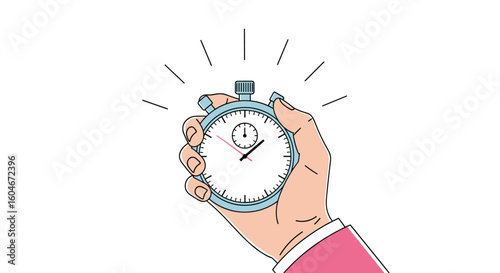 Precise time measurement handheld chronometer device for accurate stopwatch functionality