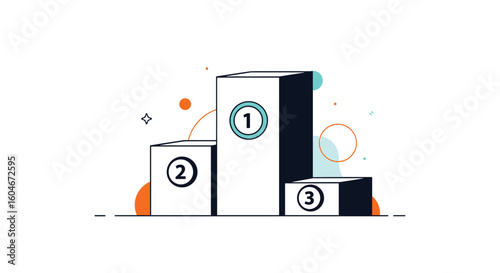 Ranking achievements and success celebrating top performers in a competitive environment