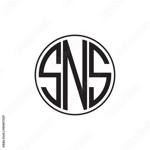Free Download The **SNS letter logo** features a bold and modern design with clean, balanced typography, creating a strong, professional, and memorable visual identity for any brand.
 - GFXLoad