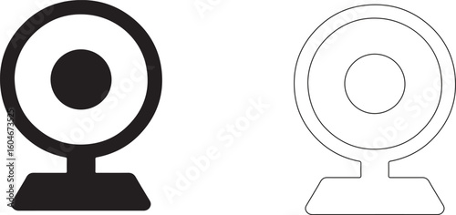 Webcam Silhouette Logo On White Background