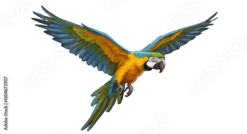 blue and yellow macaw