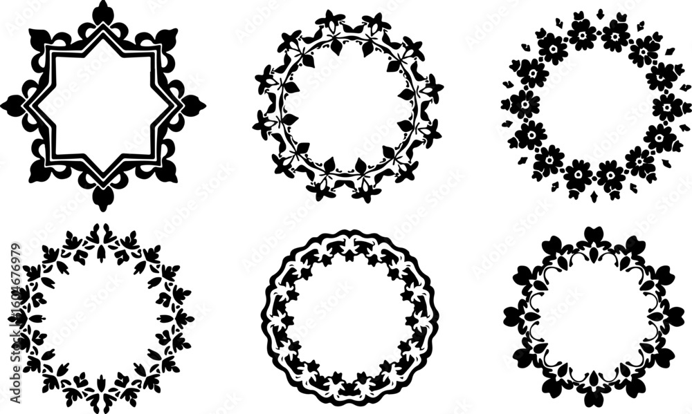 Fototapeta premium mandala, floral, flower, design, ornament vector bundle