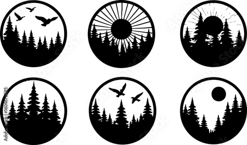 Campfire hiking mountain tree Silhouettes Under the Stars 