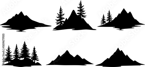 Campfire hiking mountain tree Silhouettes Under the Stars 