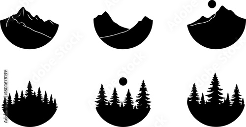 Campfire hiking mountain tree Silhouettes Under the Stars 