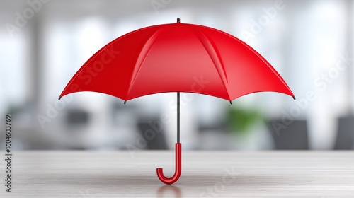 Family protection under an umbrella a conceptual metaphor for home and business insurance teamwork