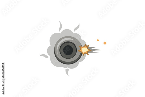 bullet hole smoke trail subtle broken crack mark