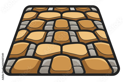 rustic cobblestone floor rounded stones