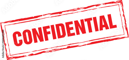 Confidential Level Stamp Seal Typography Vector design