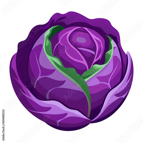 purple cabbage ,vector illustration white background