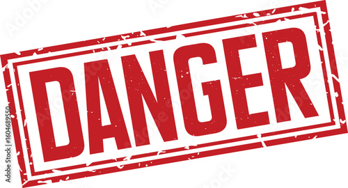 Danger Stamp seal Typography Vector design