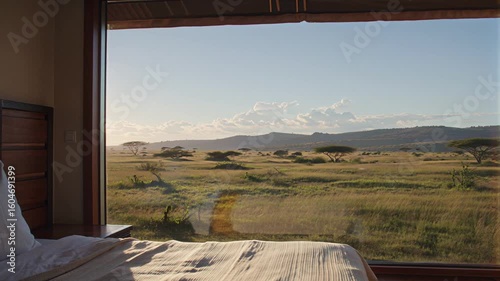 Ocean View from Luxury Hotel Room Balcony at Sunset